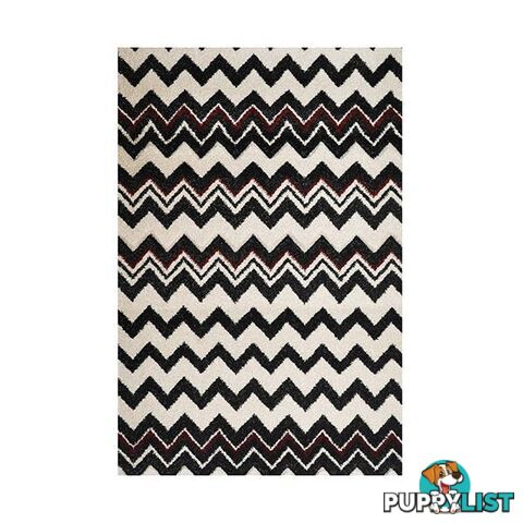 Picasso Zig Zag B And W Red Rug - Unbranded - 9324373027794