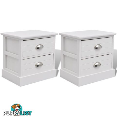 French Bedside Cabinets (2 Pcs) - White - Unbranded - 4326500435620