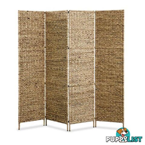 4 Panel Room Divider 160 X 160 Cm Water Hyacinth - Unbranded - 8718475586593