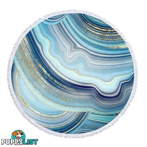 Blueish Marble Beach Towel - Towel - 7427046342575