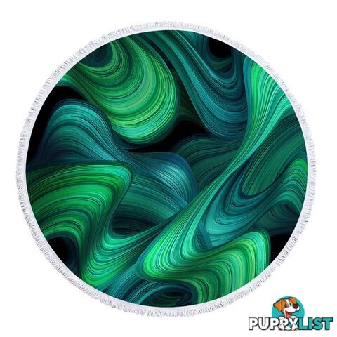 Greenish Flow Beach Towel - Towel - 7427046342414