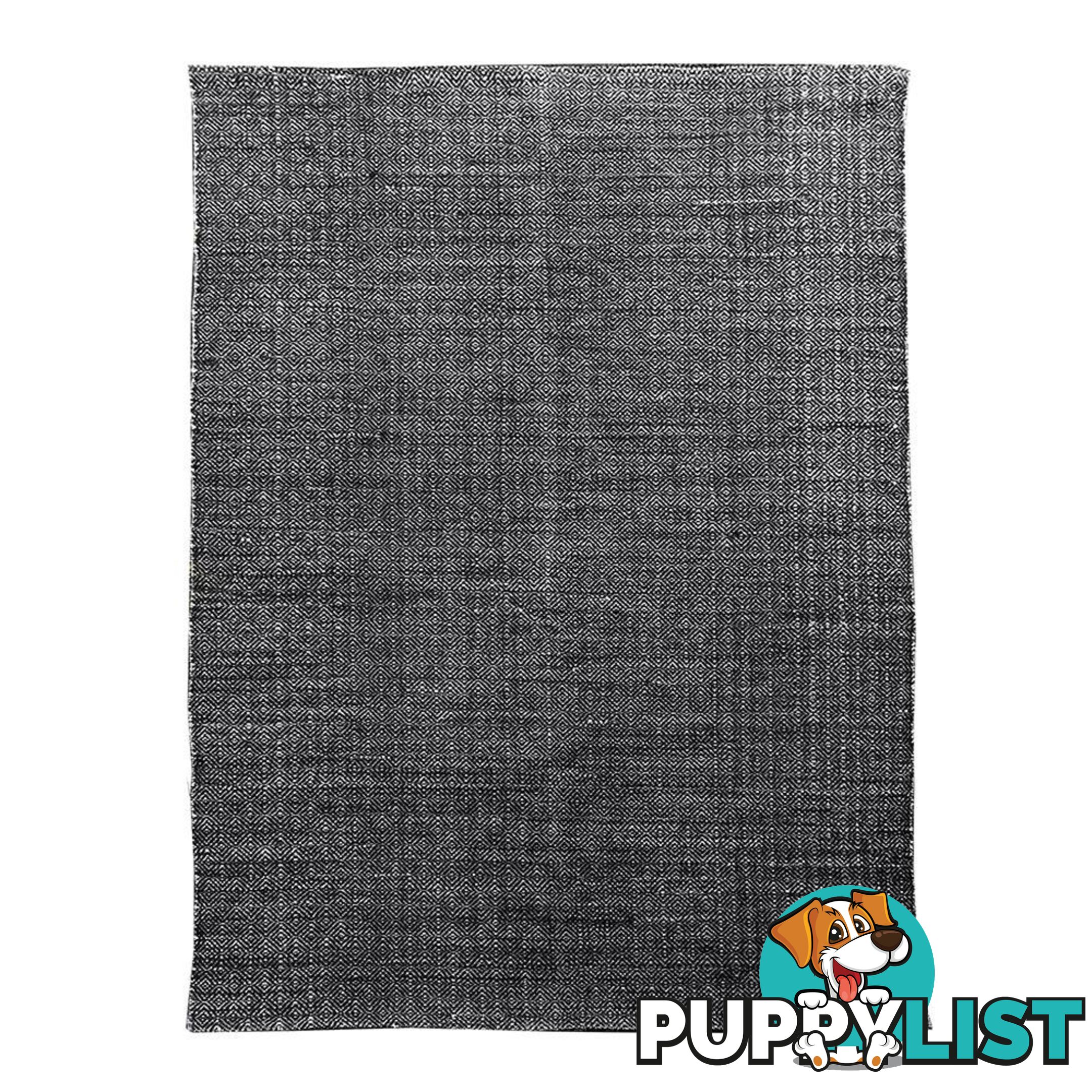 Brinley Stonewashed Cotton Rug 160x230cm Charcoal - Unbranded - 7427046152938