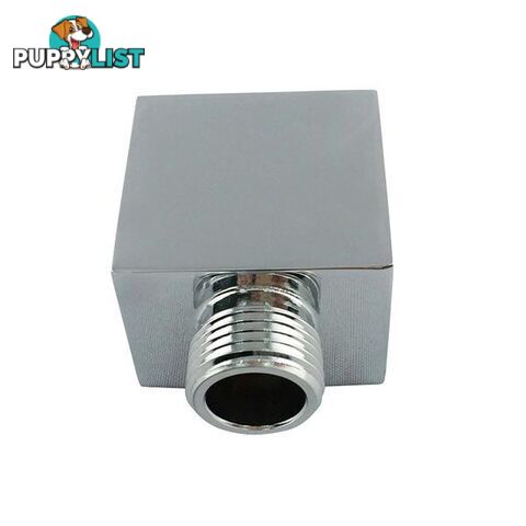 Shower Head Wall Elbow Square Brass Chrome Water Inlet Connector - Shower Head - 7427046206440