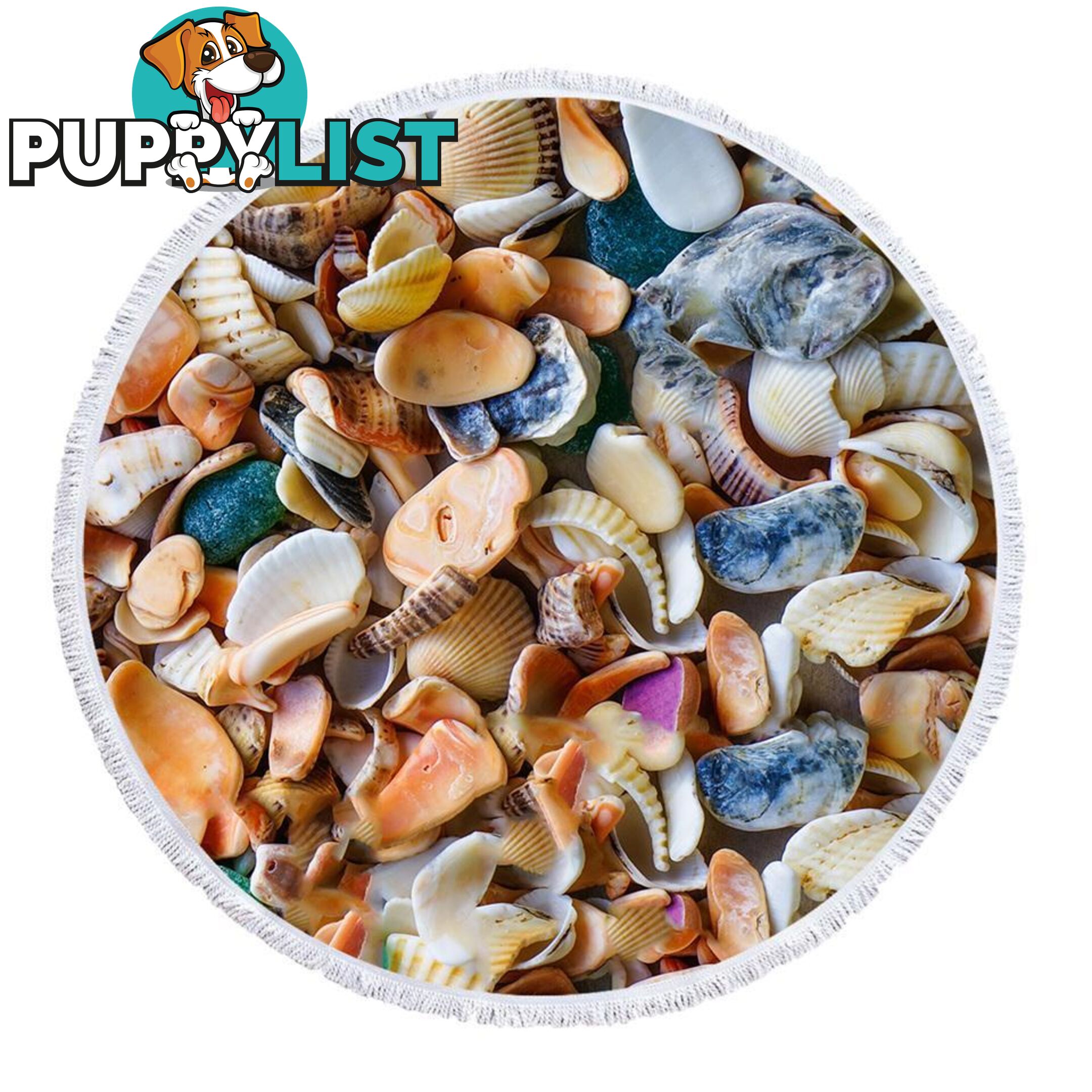 Seashells Beach Towel - Towel - 7427046344067