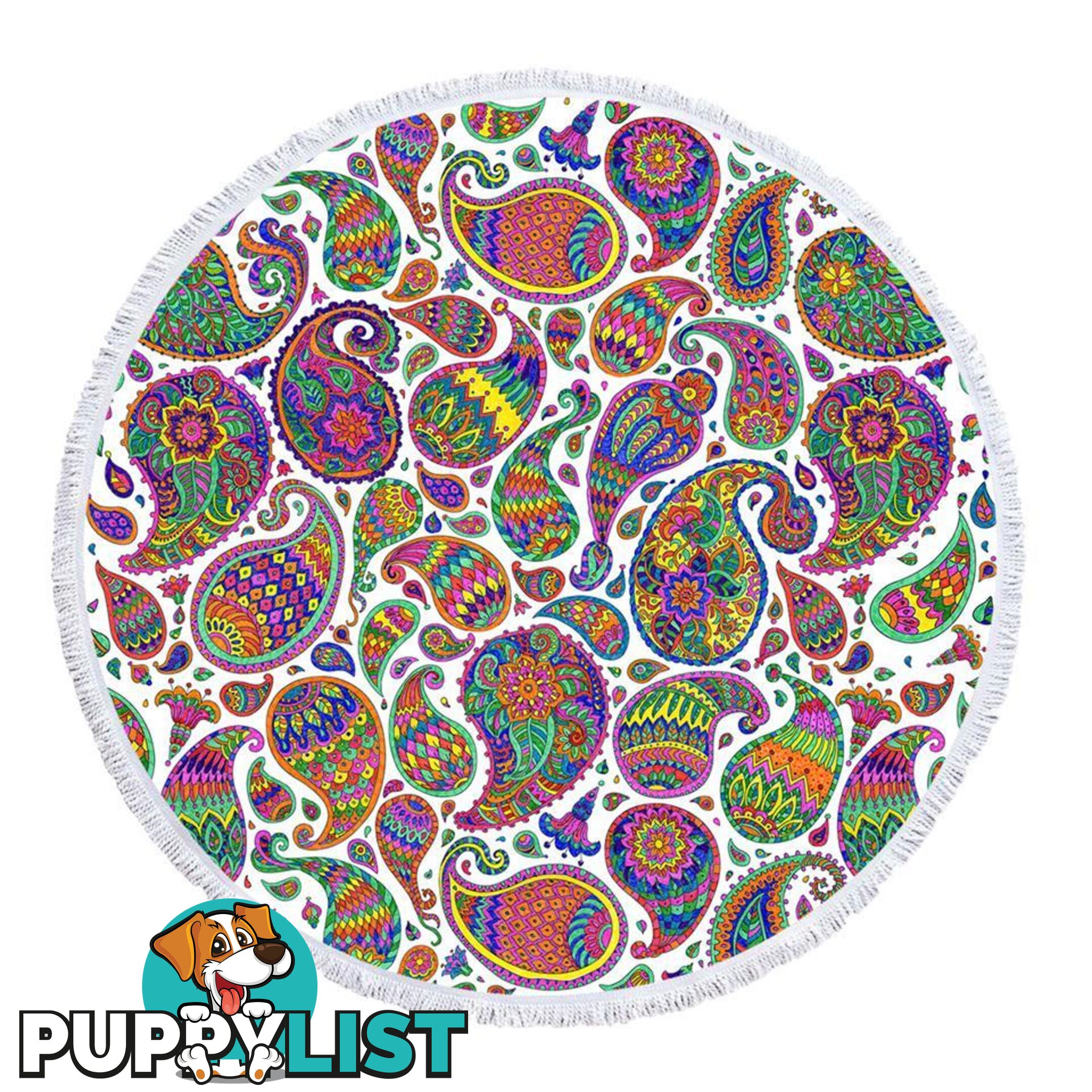 Colorful Paisley Beach Towel - Towel - 7427046343657