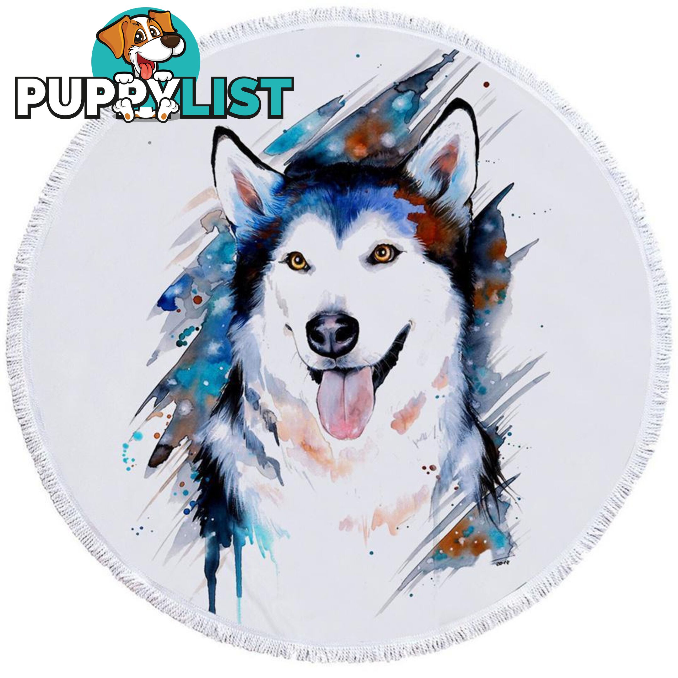 Adorable Husky Beach Towel - Towel - 7427046330312