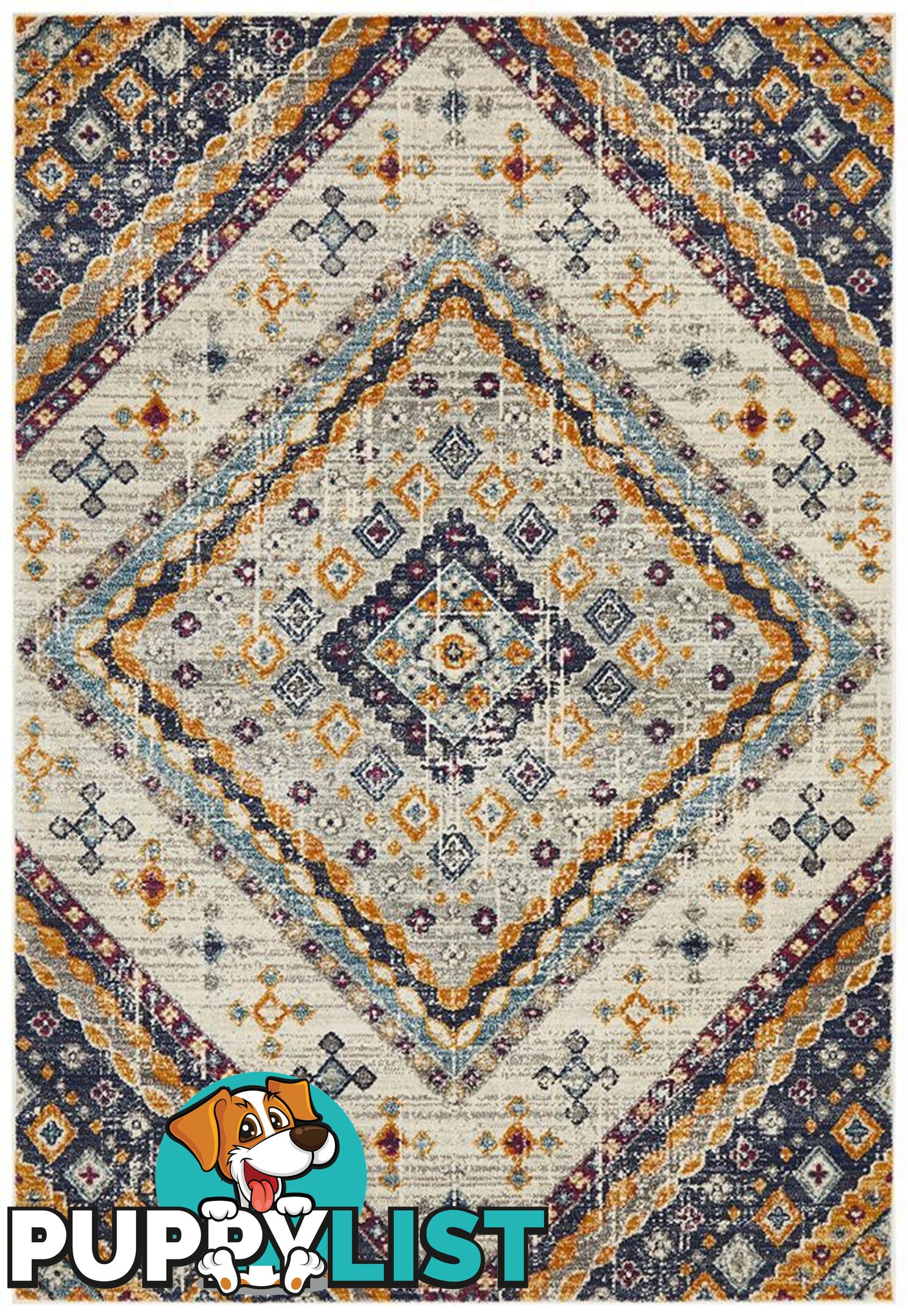 Babylon Diamond White Rug - Unbranded - 9375321874427