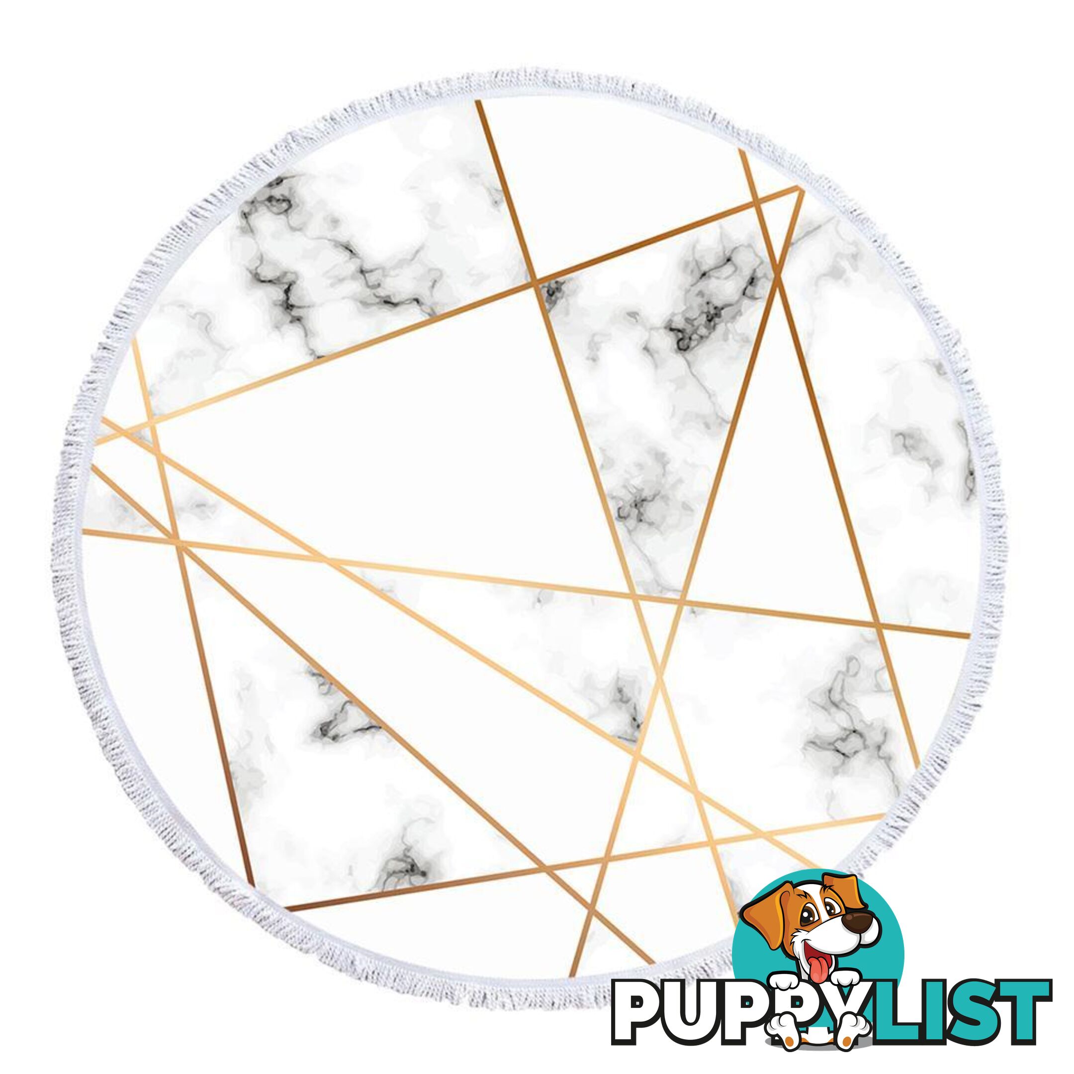 Geometric Shape Marble Beach Towel - Towel - 7427046341158