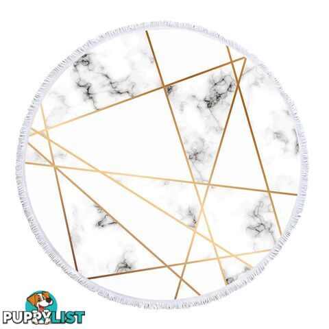 Geometric Shape Marble Beach Towel - Towel - 7427046341158