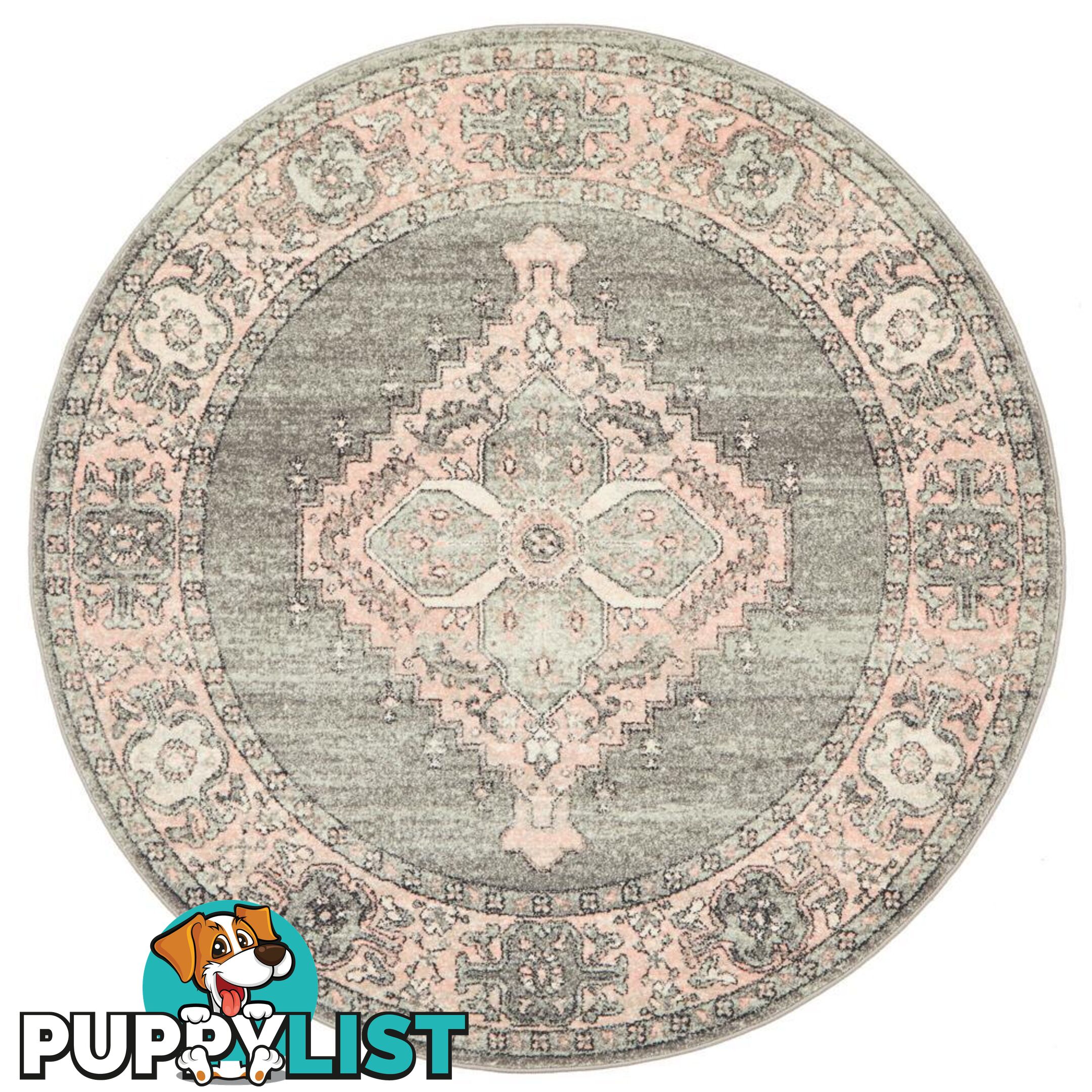 Avenue Grey Round Rug - Unbranded - 9375321883283