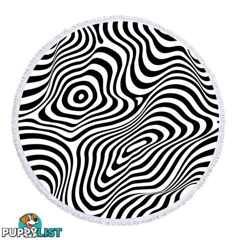 Zebra Illusion Beach Towel - Towel - 7427046341660