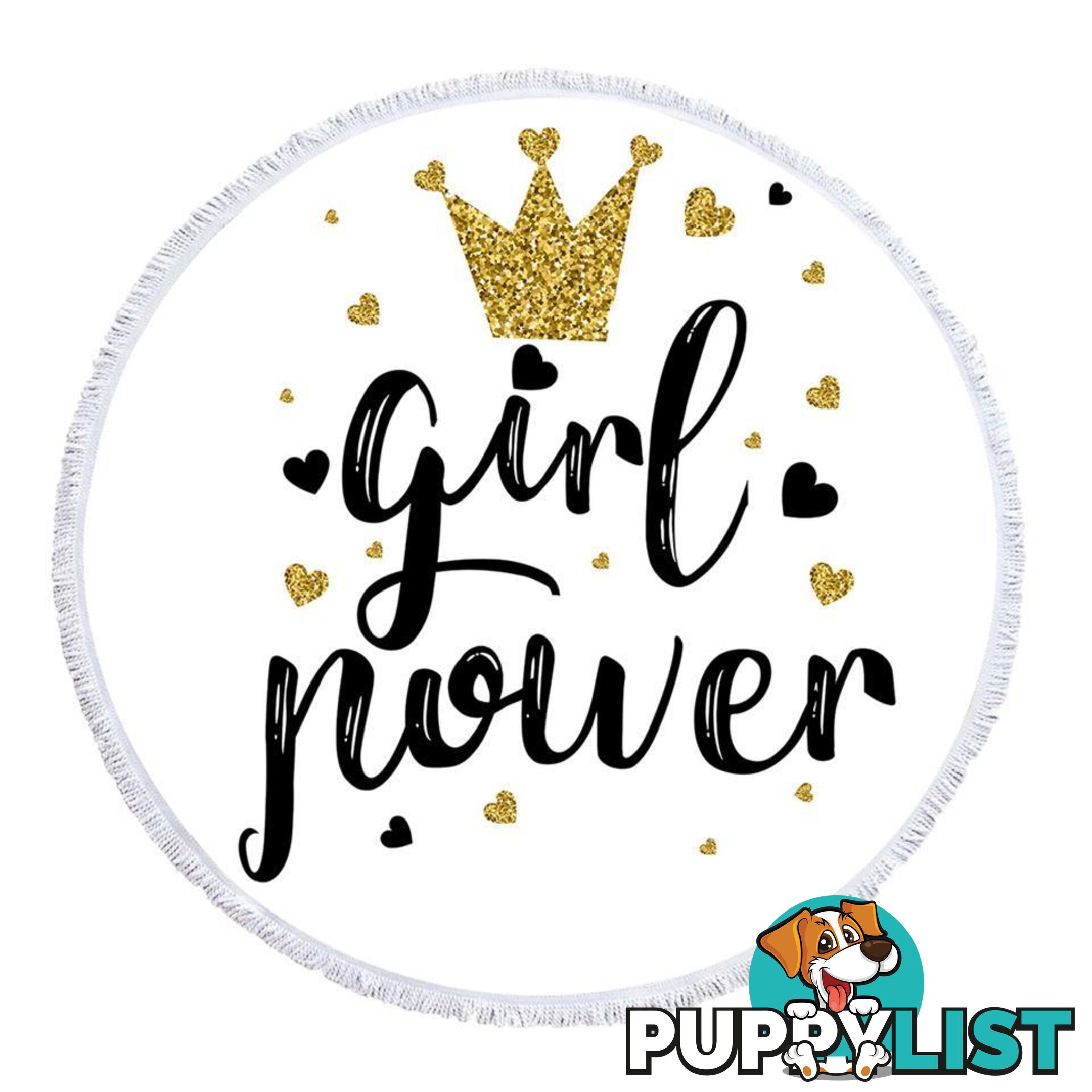 Crown Girl Power Beach Towel - Towel - 7427046343176