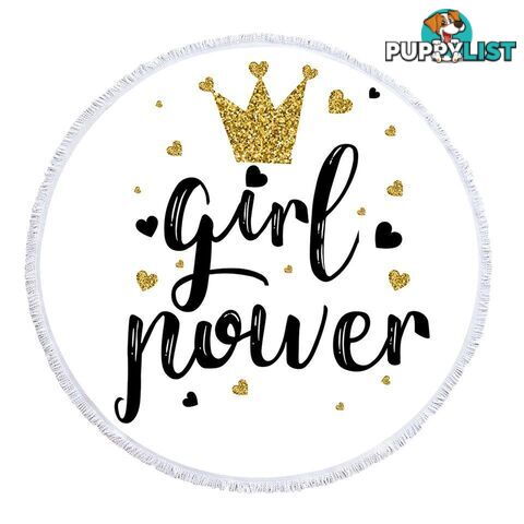 Crown Girl Power Beach Towel - Towel - 7427046343176