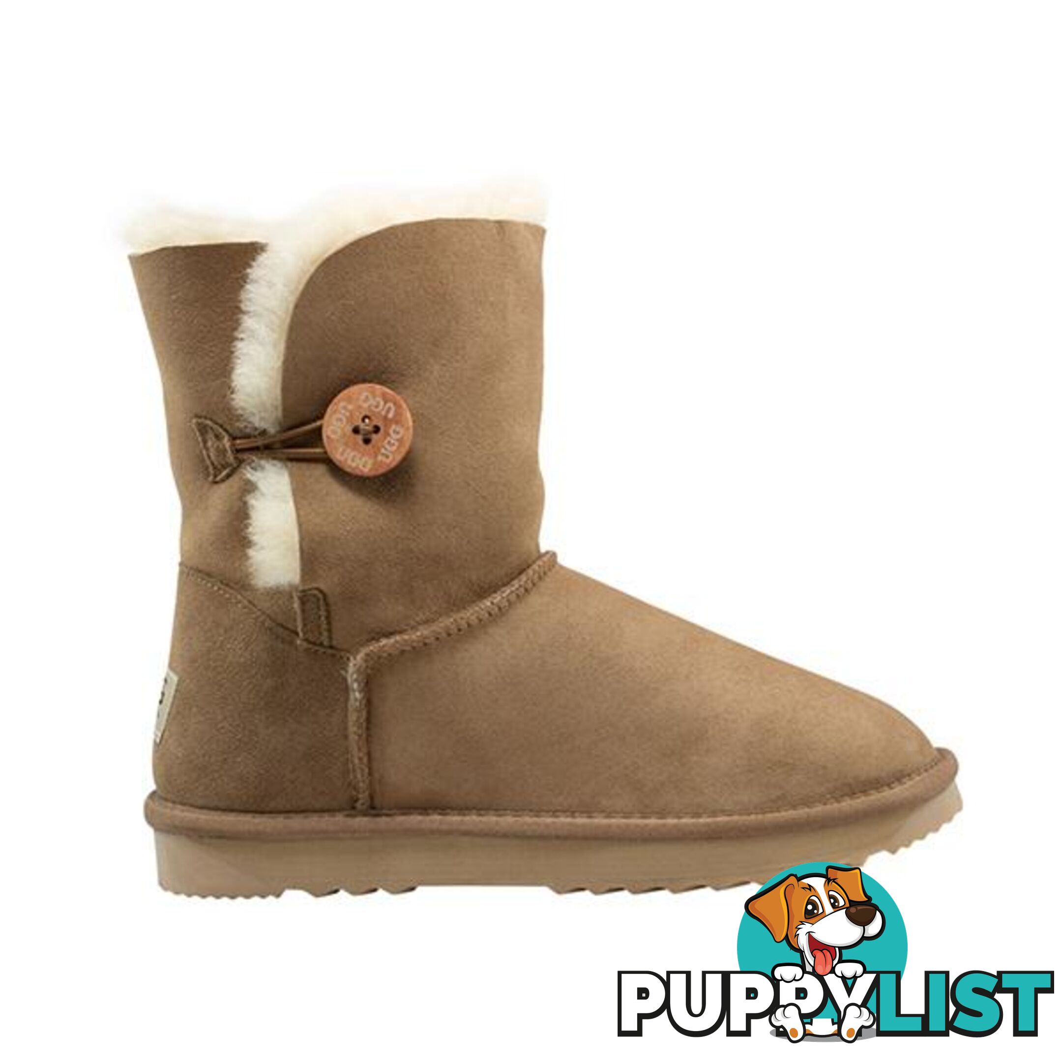 Comfort Me Australian Made Mid Bailey Button Ugg Boot Chestnut - Comfort Me - 822427521544