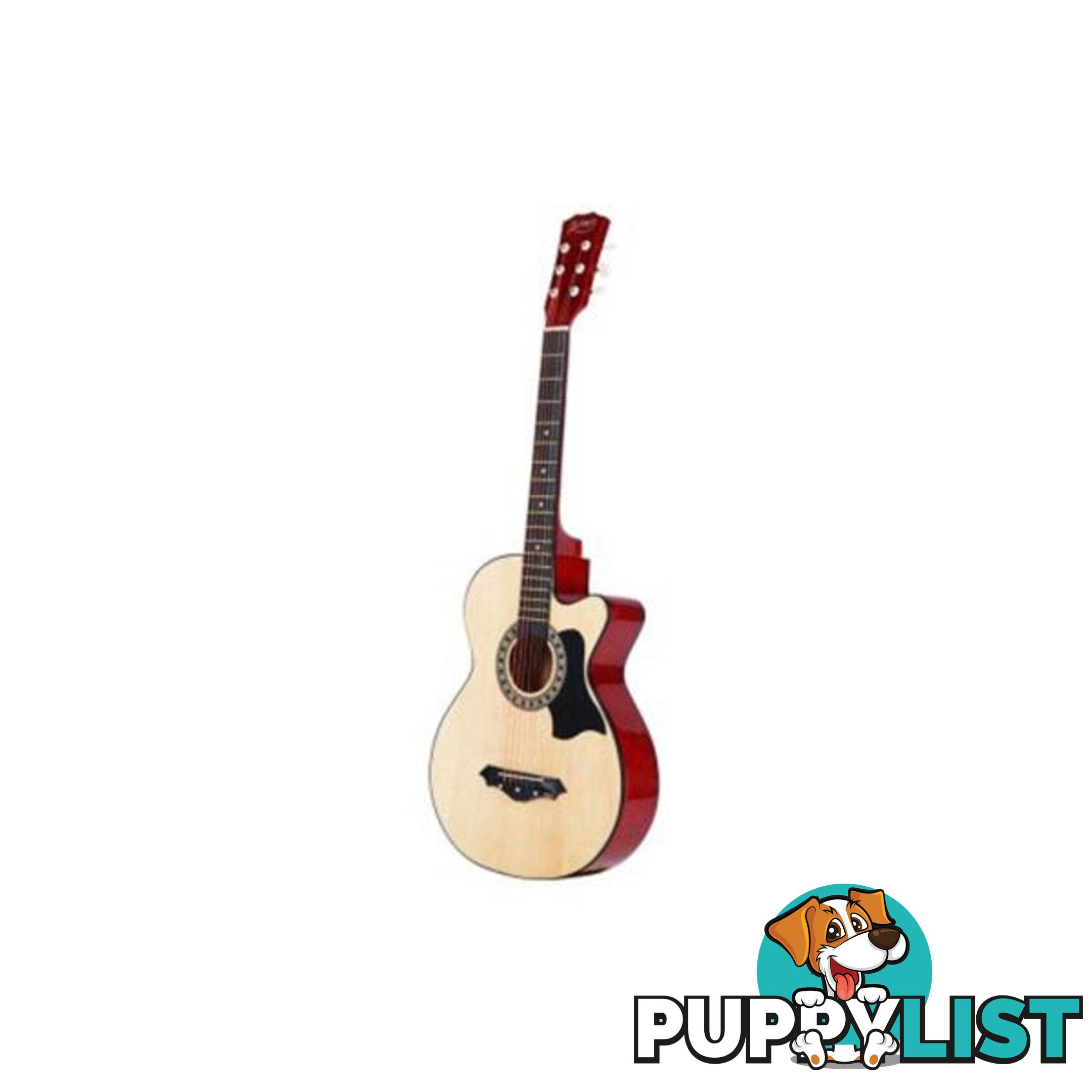 38 Inch Wooden Acoustic Guitar Natural Wood - Alpha - 7427005893193