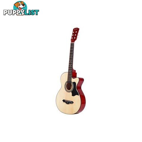 38 Inch Wooden Acoustic Guitar Natural Wood - Alpha - 7427005893193