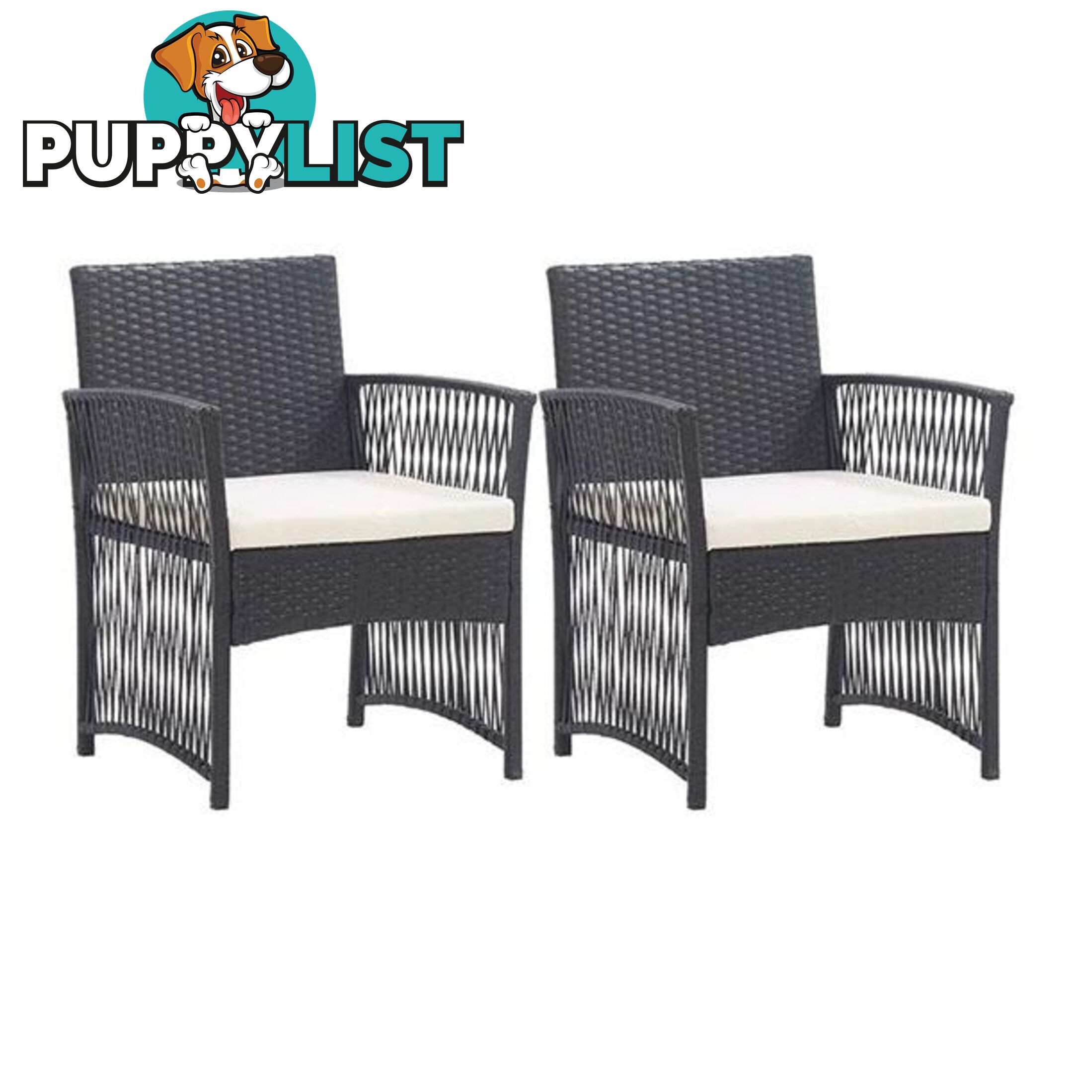 Garden Armchairs With Cushions 2 Pcs Poly Rattan - Unbranded - 8719883755267