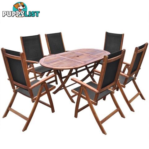 Acacia Wood Folding Outdoor Dining Set (7 Pcs) - Unbranded - 4326500416209