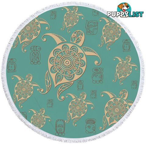 Teal Turtles Beach Towel - Towel - 7427046322119