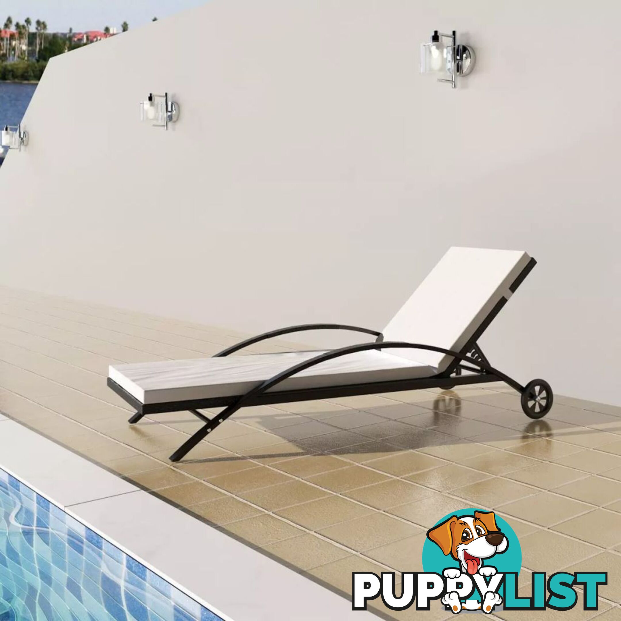 Poly Rattan Sun Lounger - Unbranded - 4326500417671