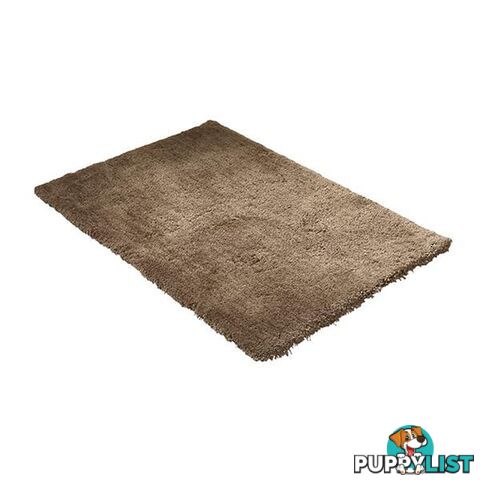 Ultra Soft Anti Slip Rectangle Plush Shaggy Floor Rug Carpet 120X170 Cm Taupe - Unbranded - 787976593469