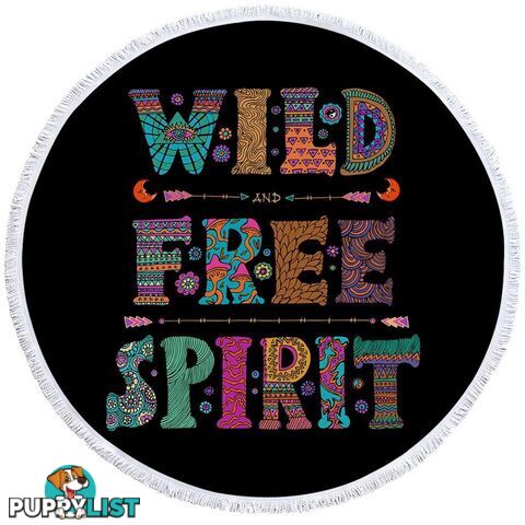 Black Background Wild Free Spirit Beach Towel - Towel - 7427046313360