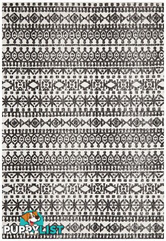 Levi Yasmin Ivory Black Rug - Unbranded - 9375321847933