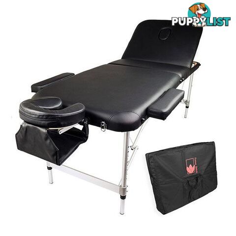 75Cm Aluminium Portable Massage Table Black - Massage Table - 7427046148566