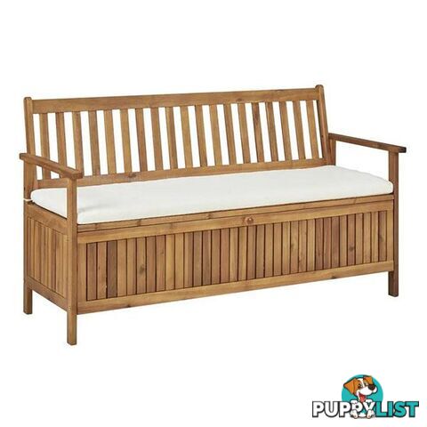 Storage Bench With Cushion 148 Cm Solid Acacia Wood - Unbranded - 8719883718903