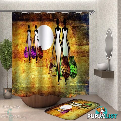 Artistic African Tribal Women Shower Curtain - Curtain - 7427046300124