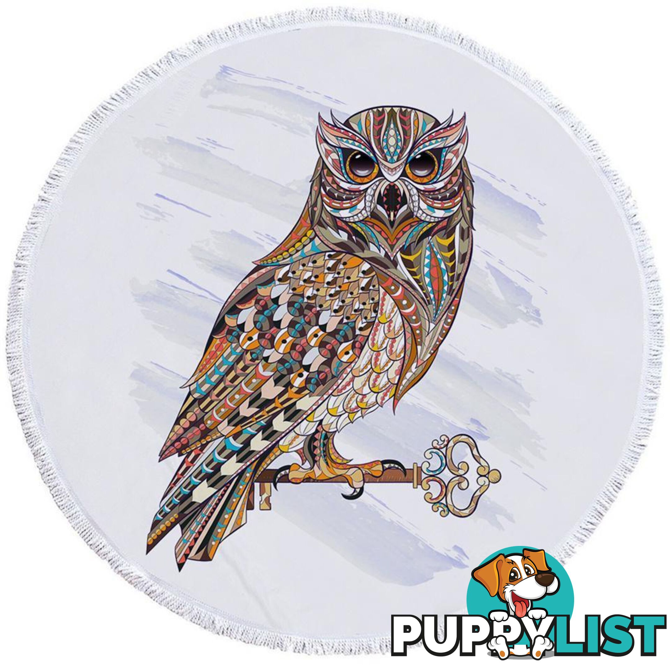 Multi Colored Owl Beach Towel - Towel - 7427046308243