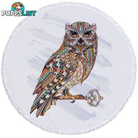 Multi Colored Owl Beach Towel - Towel - 7427046308243