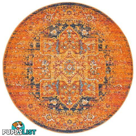 Radiance Rustic Round Rug - Unbranded - 9375321886383