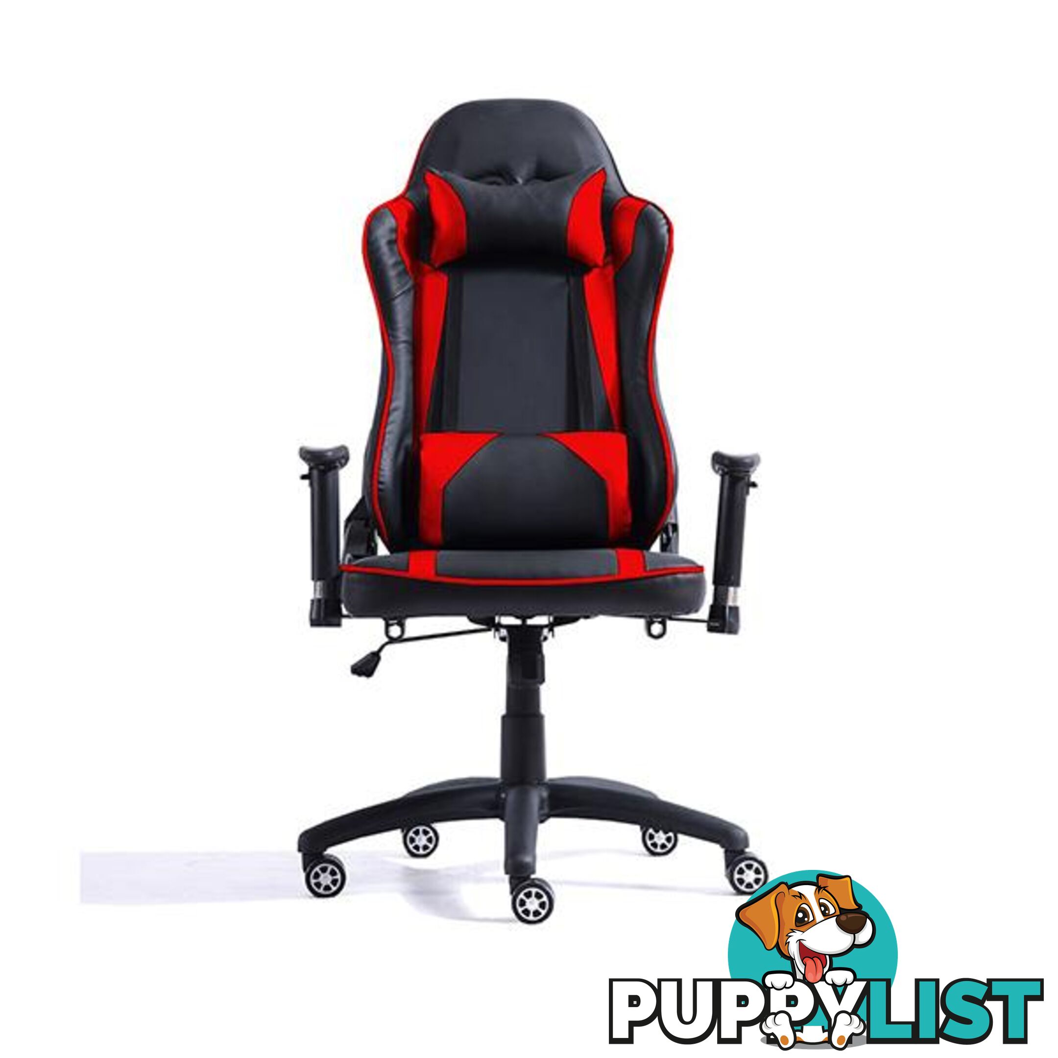 Executive Gaming Office Chair Racing Computer Pu Leather Recliner Red - Levede - 9476062137571