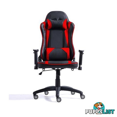 Executive Gaming Office Chair Racing Computer Pu Leather Recliner Red - Levede - 9476062137571