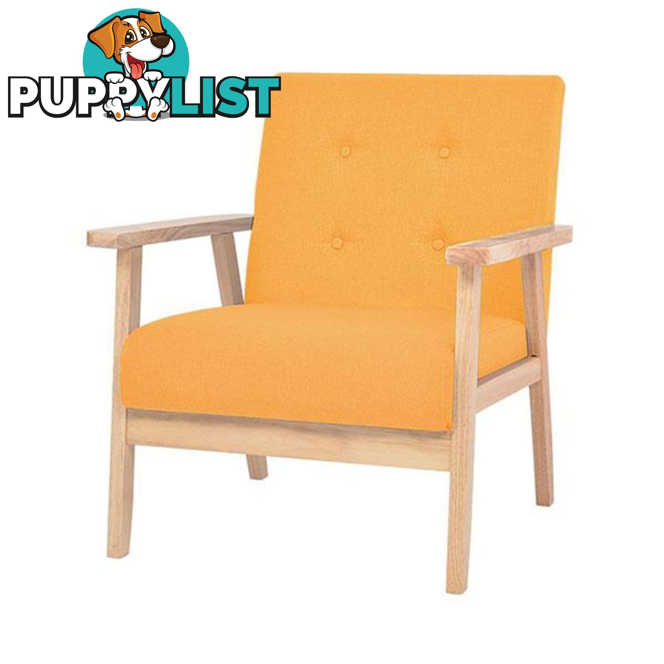 Armchair Fabric Yellow - Unbranded - 8718475569534