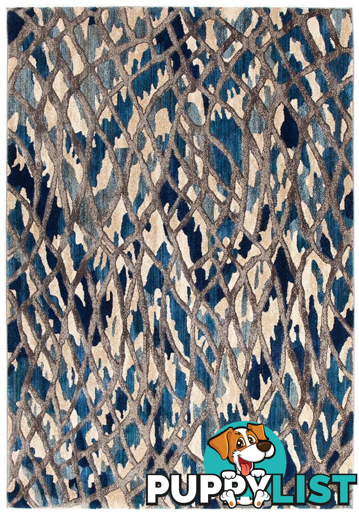 Dreamscape Ropes Modern Blue Rug - Unbranded - 8694561187076