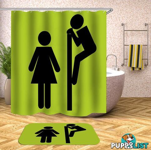 Inappropriate Peeking Shower Curtain - Curtain - 7427046013888