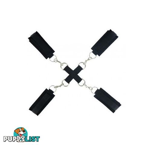 Stay Put Cross Tie Restraints Black - Adult Toys - 848518003324