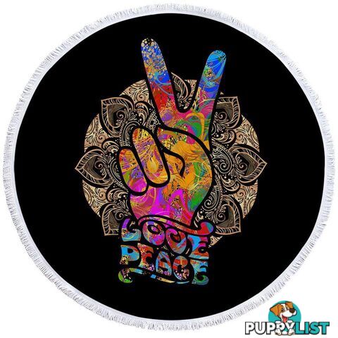 Love Peace Beach Towel - Towel - 7427046309516