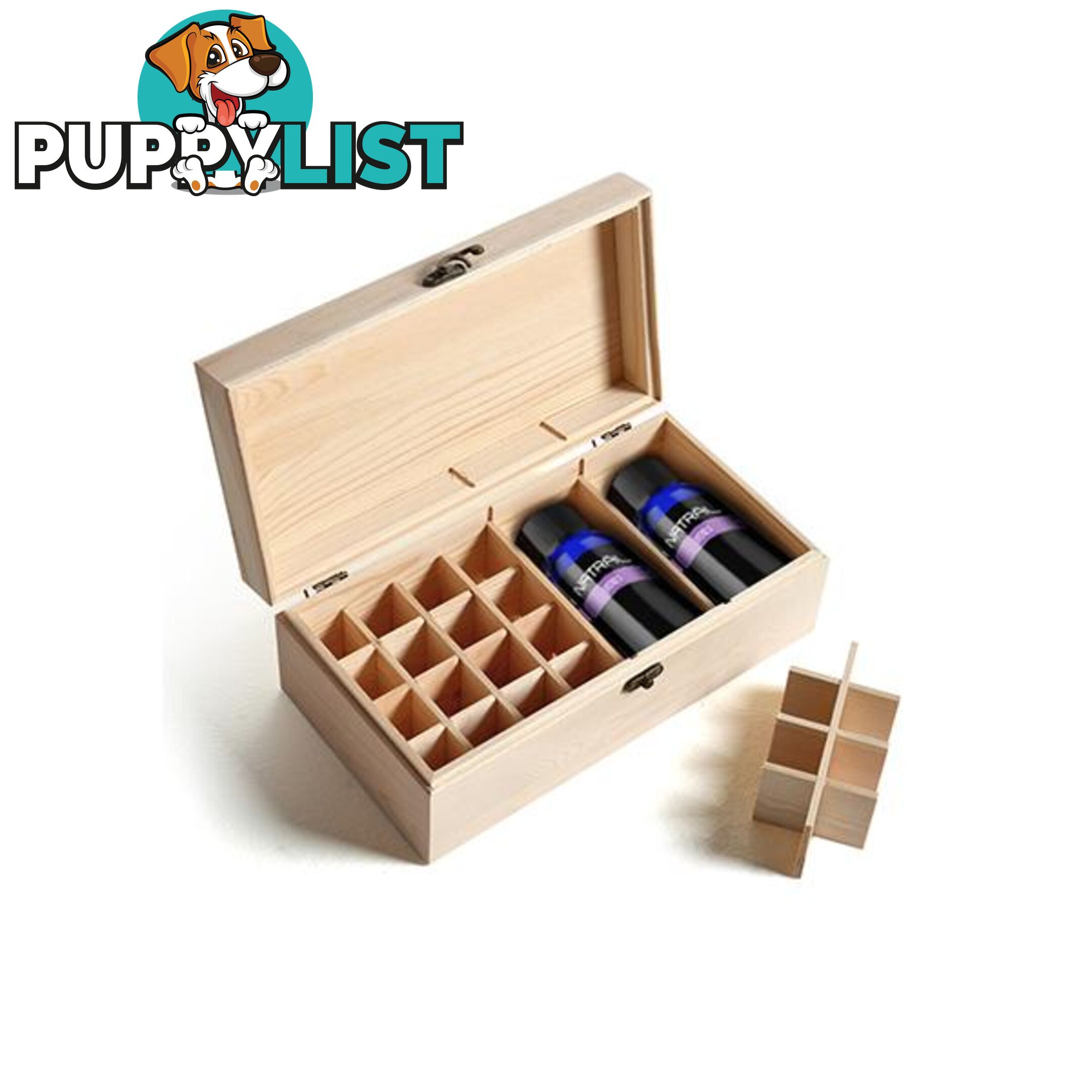 Essential Oil Storage Box Wooden 25 Slots Aromatherapy Container - Unbranded - 7427046183796