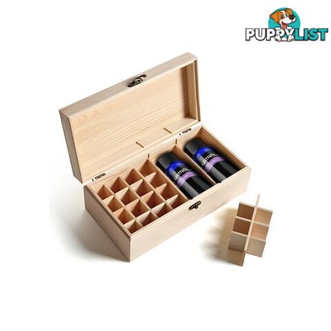 Essential Oil Storage Box Wooden 25 Slots Aromatherapy Container - Unbranded - 7427046183796