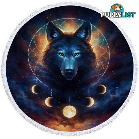 Moon Wolf Beach Towel - Towel - 7427046311427