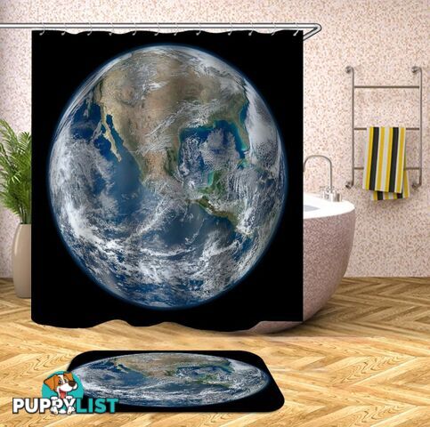 Planet Earth Shower Curtain - Curtain - 7427046008358