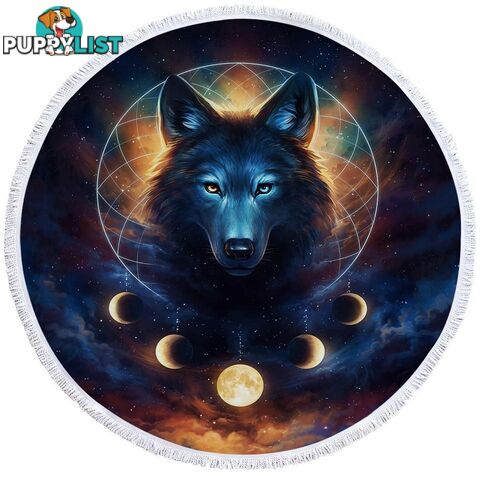 Moon Wolf Beach Towel - Towel - 7427046311410