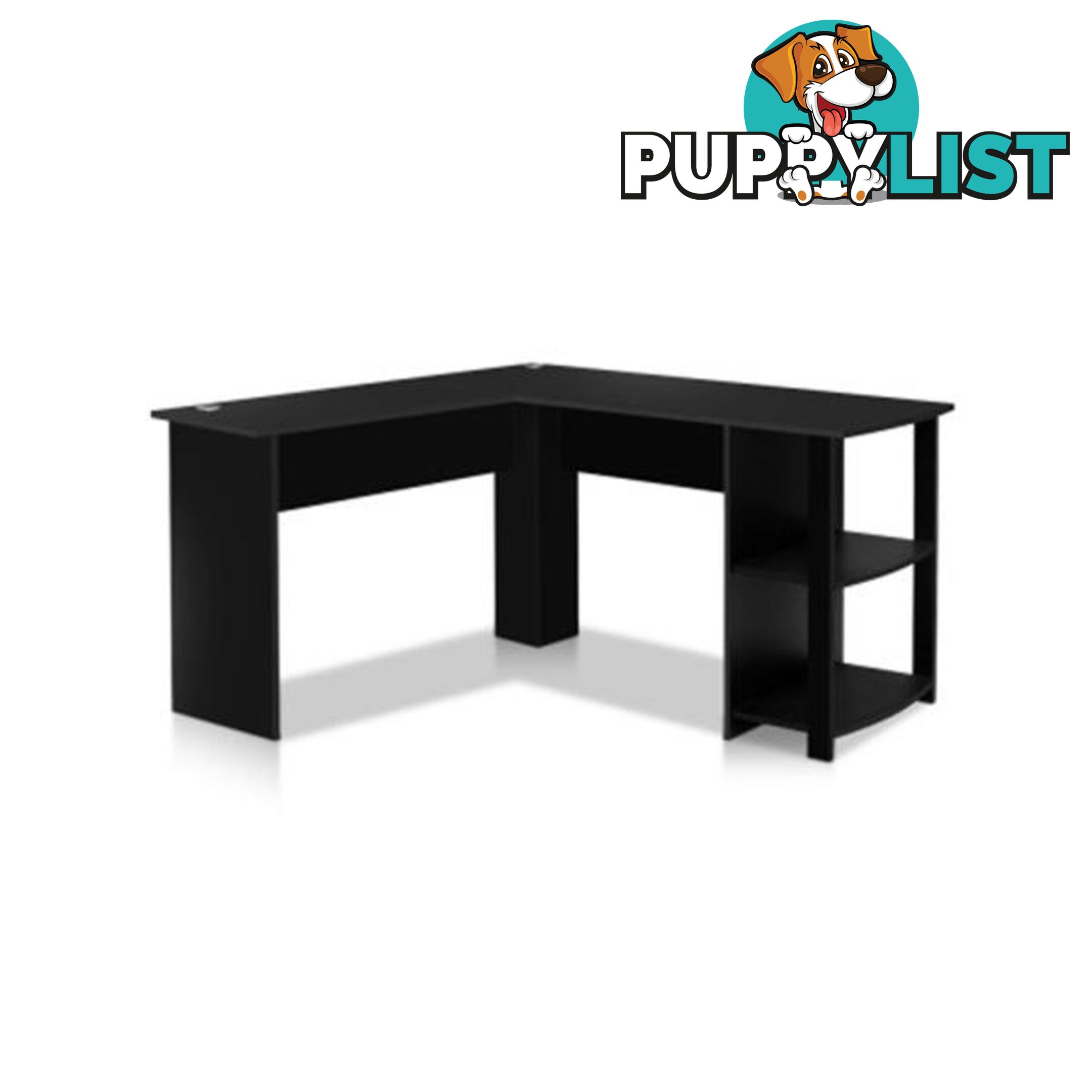 Office Computer Desk Corner Study Table Workstation L Shape Black - Artiss - 9355720064896