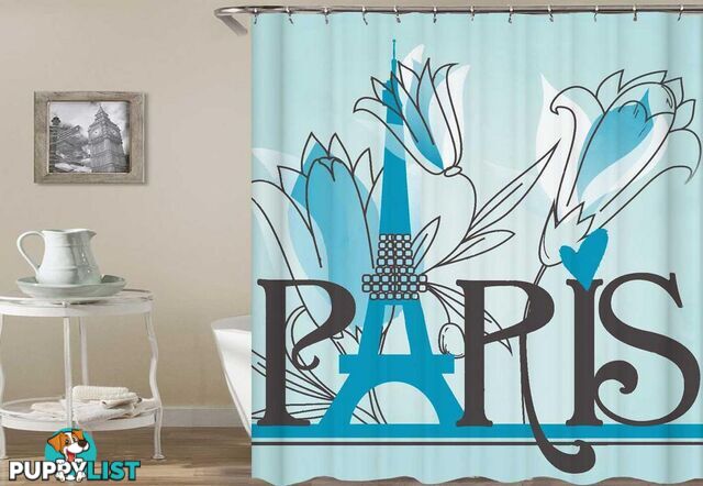 Paris Eiffel Tower Shower Curtain - Curtain - 7427046078306