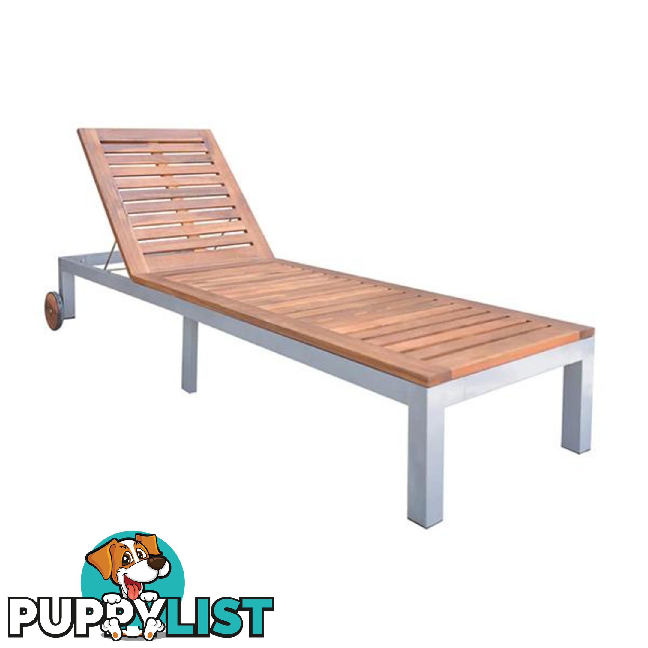 Sun Lounger Solid Acacia Wood - Sunlounger - 7427005879272