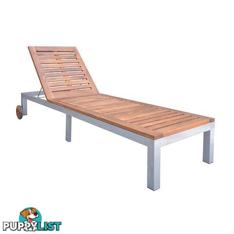 Sun Lounger Solid Acacia Wood - Sunlounger - 7427005879272