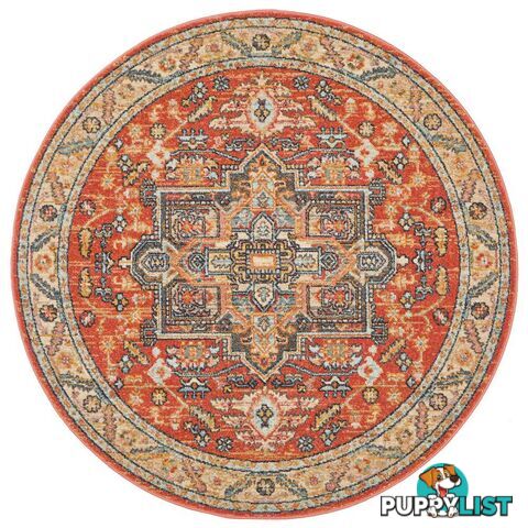 Legacy Round Terracotta Rug - Unbranded - 9375321883672